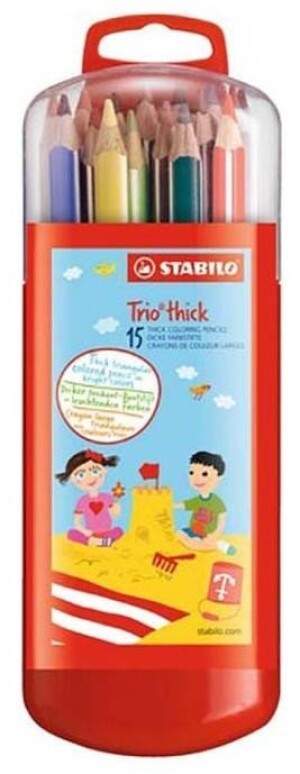 Product detail of Pastelky STABILO Trio silné, sada 15 ks v etui