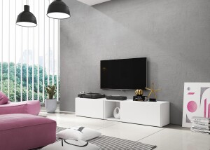 Product detail of Artcam Sestava do obývacího pokoje ROCO 10 roco: korpus bílý mat / okraj bílý mat / dvířka bílý mat