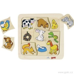 Product detail of Dřevěné puzzle Kdo jí co? 9 dílků