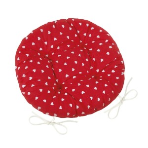 Product detail of Bellatex Sedák Adéla kulatý prošívaný Srdíčka červená, 40 cm