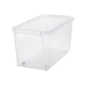 Product detail of SmartStore Úložný box s bílými klipy a kolečky Classic, 70 l, 70 l
