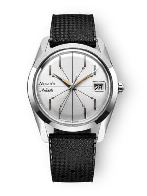 Product detail of Nivada Grenchen Antarctic Spider Silver 35 mm - Rubber tropic