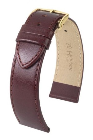 Product detail of Řemínek Hirsch Osiris - burgundy - 14 mm - M – Střední délka - 12 mm - Zlatá