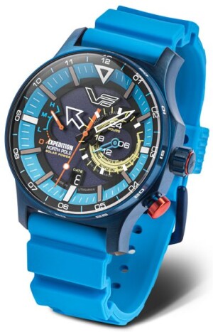 Product detail of Vostok Europe Expedition North Pole Solar Power 24h VS57-595D736S - Modrý silikonový řemínek
