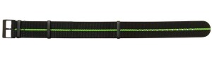 Product detail of Traser řemen textilní NATO černo-zelený (72) (černá spona) - 22 mm