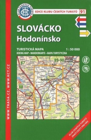 Product detail of Slovácko, Hodonínsko /KČT 91 1:50T Turistická mapa