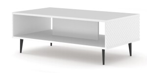 Product detail of ARTBm Konferenční stolek RAVENNA C 90 | bílá lesklá Provedení: Bílá/bílý lesk/černé nohy