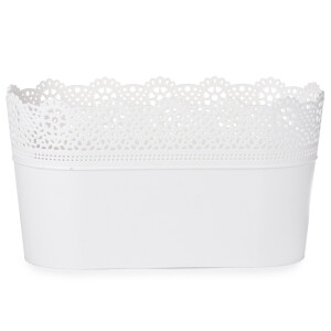 Product detail of PROSPERPLAST LACE truhlík s krajkou 28,5 x 13,5 cm, bílá DLAC285