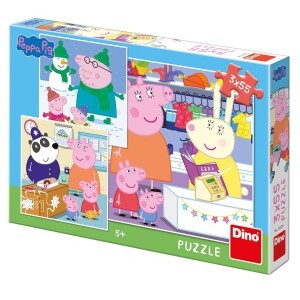 Product detail of Peppa Pig - Veselé odpoledne: puzzle 3x55 dílků - Dino Park