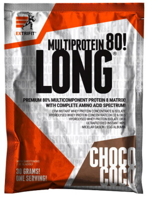 Product detail of Extrifit Long 80 Multiprotein 30 g čokoláda - kokos