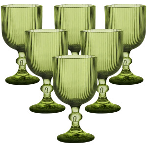 Product detail of Altom Sklenice na nožce Selena Green, 370 ml, sada 6 ks