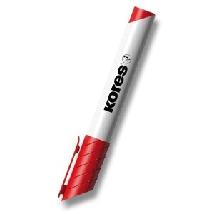 Product detail of Kores Permanentní popisovač K-MARKER na bílé tabule a flip charty, kulatý hrot 3 mm, červený