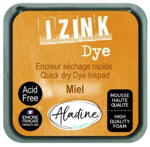 Product detail of Razítkovací inkoust IZINK DYE - žlutá medová/ 8x8 cm