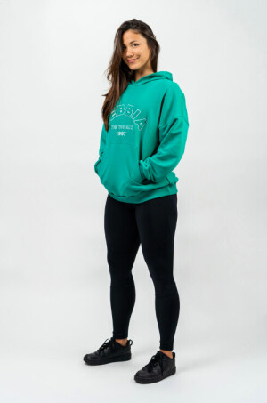 Product detail of Dámská mikina Nebbia GYM RAT Branded Oversized Hoodie green M