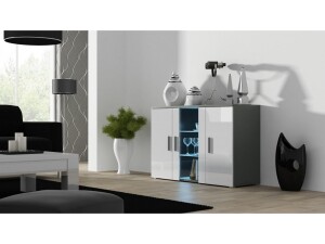 Product detail of Artcam Komoda SOHO S7 Barva: Šedá/bílý lesk