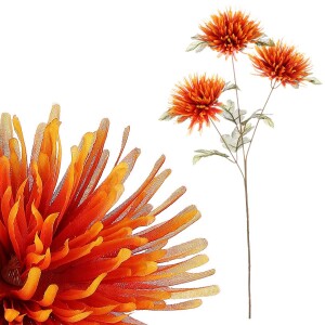 Product detail of Umělá květina Chryzantéma 3 květy oranžová, 70 cm