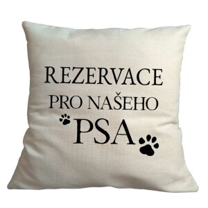 Product detail of Bohemia Gifts Povlak na polštář - Rezervace pro psa, 40 x 40 cm
