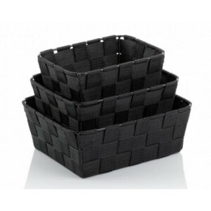 Product detail of Kela 3dílná sada úložných košíků Alvaro, černá