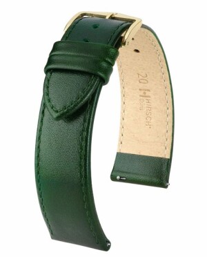 Product detail of Řemínek Hirsch Osiris - zelený - 16 mm - M – Střední délka - 14 mm - Zlatá