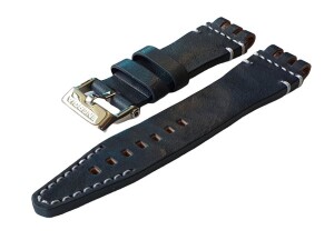 Product detail of Kožený řemínek Vostok Europe pro Energia NH35-575A279 - modrý/lesklá spona