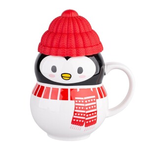 Product detail of Altom Vánoční hrnek se silikonovým víčkem Penguin, 350 ml