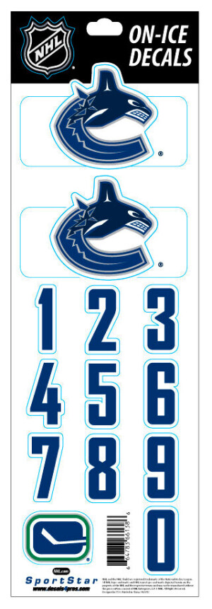 Product detail of Čísla na helmu Sportstape  ALL IN ONE HELMET DECALS - VANCOUVER CANUCKS