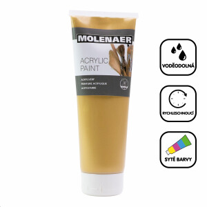 Product detail of Molenaer akrylová barva Molenaer, 250 ml, zlatá