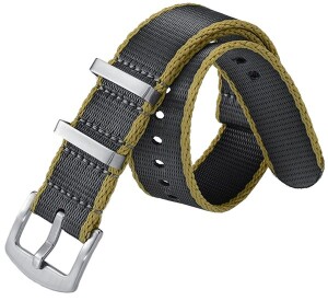 Product detail of Řemínek NATO Sports šedý/pískový okraj 20 mm - 20 mm
