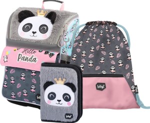 Product detail of BAAGL 3 SET Zippy Panda: aktovka, penál, sáček