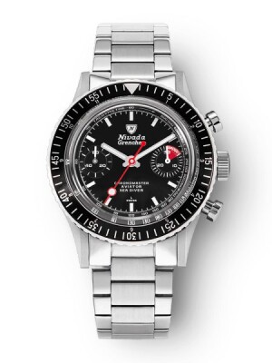 Product detail of Nivada Grenchen Chronomaster White Lollipop Inter. Bezel - Manual - Bracelet Flat Link