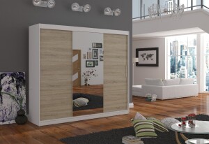 Product detail of ArtAdrk Šatní skříň DENIS | 250 cm Barva: Bílá / dub sonoma