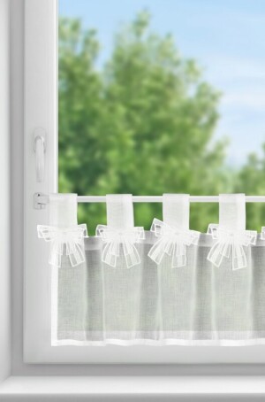 Product detail of ArtFir Krátká záclona ALEXANDRA PU | bílá 150 x 30 cm