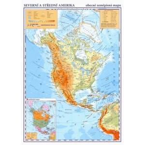 Product detail of Severní a střední Amerika - příruční obecně zeměpisná mapa A3/1:35 mil.