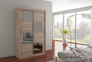 Product detail of ArtAdrk Šatní skříň LUGANO | 120 cm Barva: Trufla