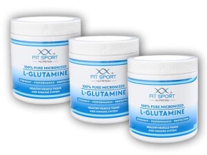 Product detail of FitSport Nutrition 3x 100% Pure Micronized L-Glutamine 330g