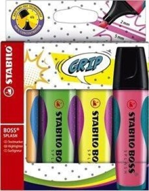 Product detail of Zvýrazňovač STABILO BOSS SPLASH ,sada 4 ks v pouzdru
