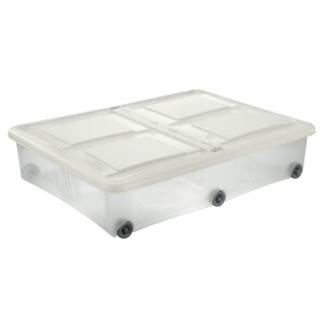 Product detail of Tontarelli Úložný box s víkem Stockbox 61 l, transparentní/bílá