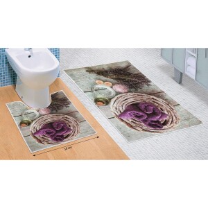 Product detail of Bellatex Sada koupelnových předložek Levandule 3D, 60 x 100 cm, 50 x 60 cm