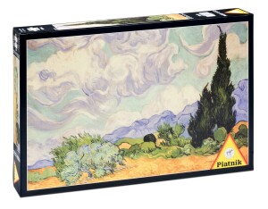 Product detail of Piatnik Puzzle Van Gogh, Pšeničné pole s cypřiši 1000 dílků