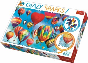 Product detail of Trefl Puzzle Barevné balony / 600 dílků Crazy Shapes - Sparkys Pink Poppy