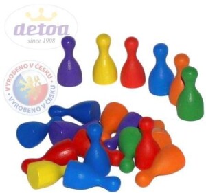 Product detail of Detoa Člověče nezlob se - náhradní dřevěné figurky 24 ks