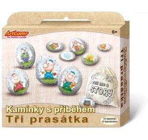 Product detail of ArtLover Sada Kamínky s příběhem - Tři prasátka