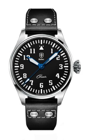 Product detail of Biatec Corsair Vintage 01 - Černý řemínek v pilotním stylu
