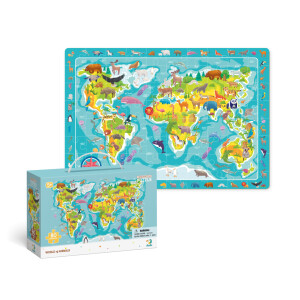 Product detail of Dodo Puzzle s hledáním obrázků - Svět zvířat 80 dílků - TM Toys