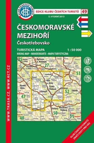 Product detail of Českomoravské mezihoří /KČT 49 1:50T Turistická mapa