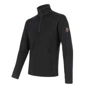 Product detail of Sensor Merino UPPER mikina krátký zip černá