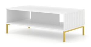 Product detail of ARTBm Konferenční stolek WAVE Provedení: Bílý mat / zlaté nohy