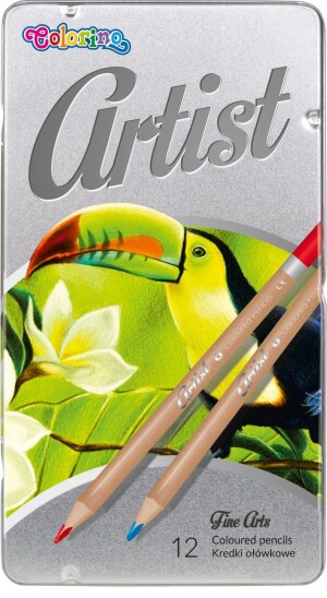 Product detail of Colorino Artist pastelky dřevěné, kulaté, kovový box, 12 barev