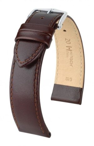 Product detail of Řemínek Hirsch Osiris (NO QR)  - hnědý - 16 mm - M – Střední délka - 14 mm - Zlatá