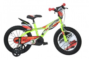 Product detail of Dino 616-RP Raptor 16 neon yellow dětské kolo + reflexní sada